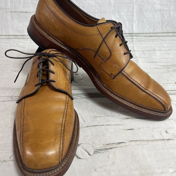 Allen Edmonds Hillcrest Oxford Shoes 20608 Leather Tan Brown Men\'s Sz 10 A - EUC main image 2